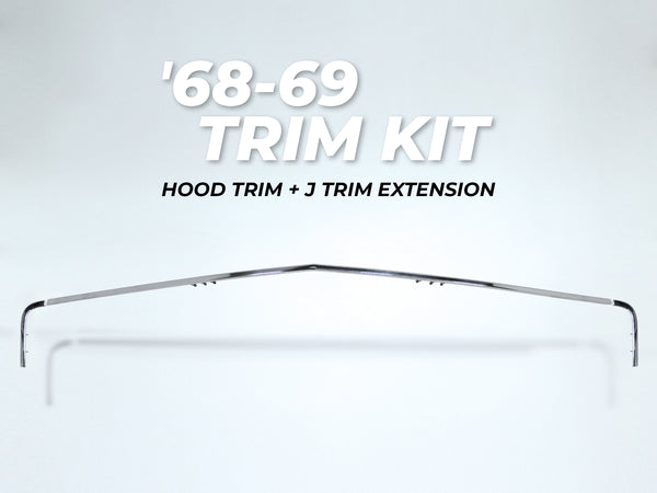 Hood Trim + Fender Extension J Trim kit | Stainless Steel | '68 - '69 AMC Javelin / AMX