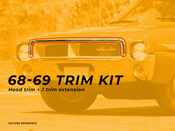 Hood Trim + Fender Extension J Trim kit | Stainless Steel | '68 - '69 AMC Javelin / AMX